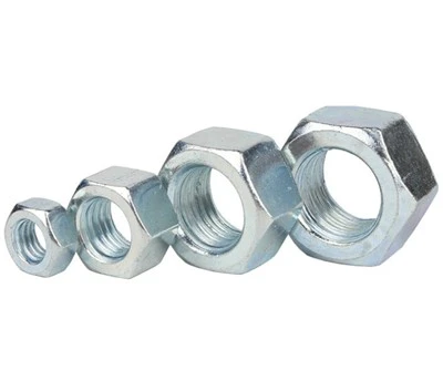 DIN 934 վեցանկյուն ընկույզներ 8-րդ դասի, 10-րդ կարգ, ցինկապատ և չժանգոտվող պողպատ